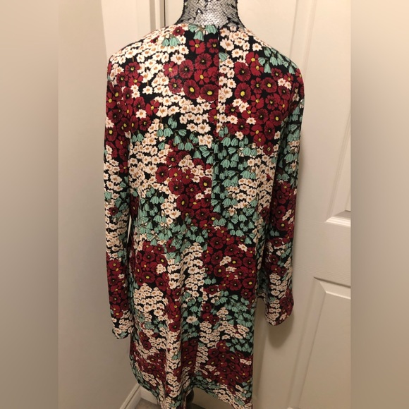 Floral Print Bohemian Inspired Long Sleeve A-Line Dress by Zara (Nwot/new) - Picture 4 of 11